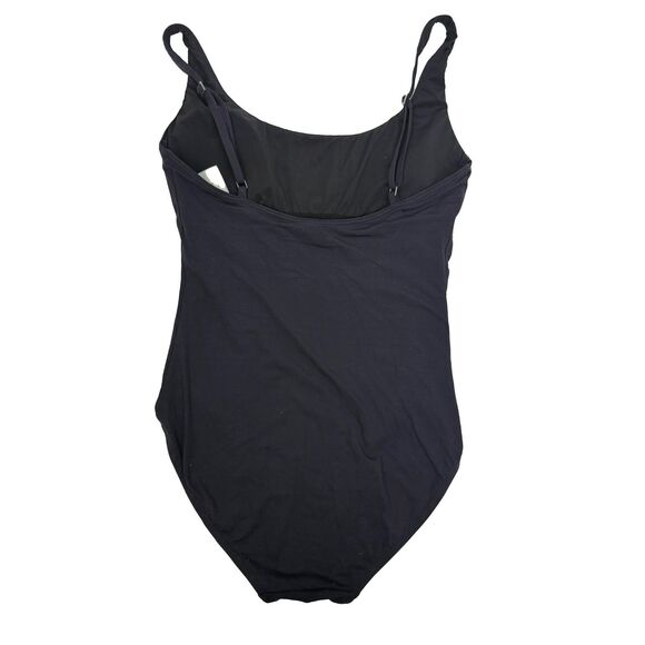 DKNY Scoop Neck One Piece 8 Navy Blue Adjustable Strap Swimsuit EUC B4 - Picture 2 of 4